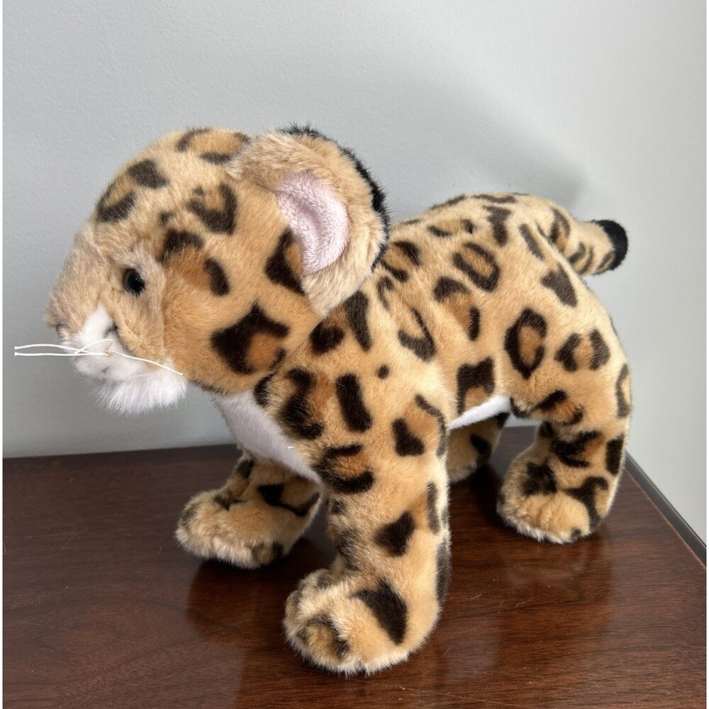 Bass Pro Shops Leopard Plush Realistic African Collection Cat Stuffed Animal 12"
